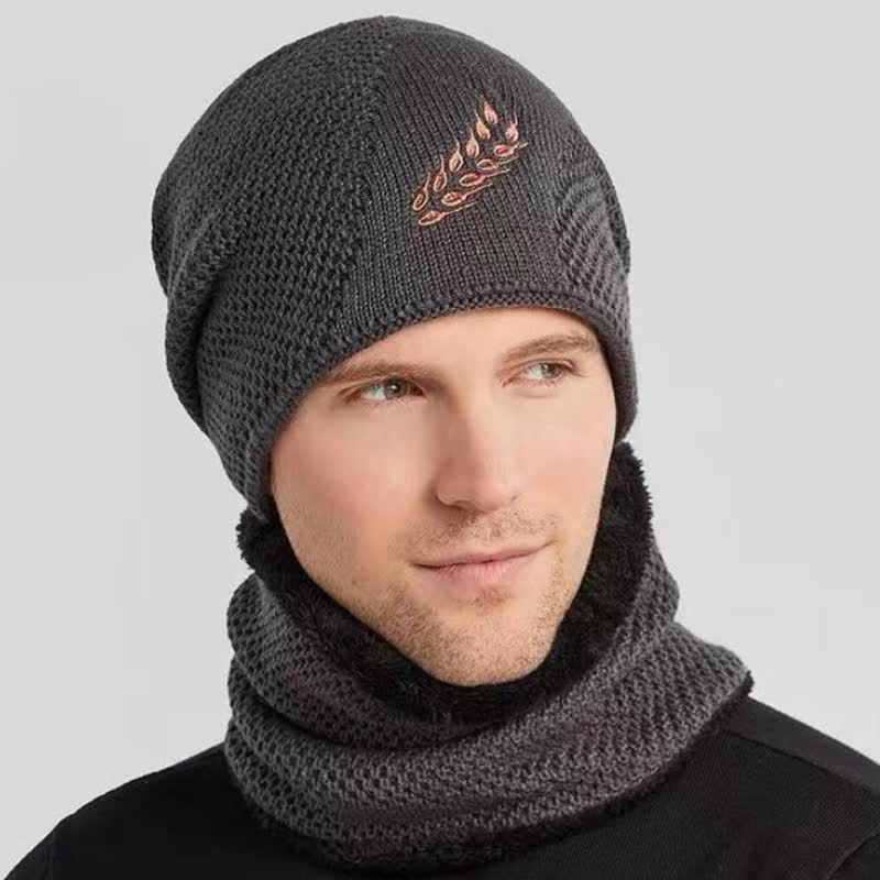 Set di 2 cappelli e scaldacollo con ricamo a forma di grano - image 2
