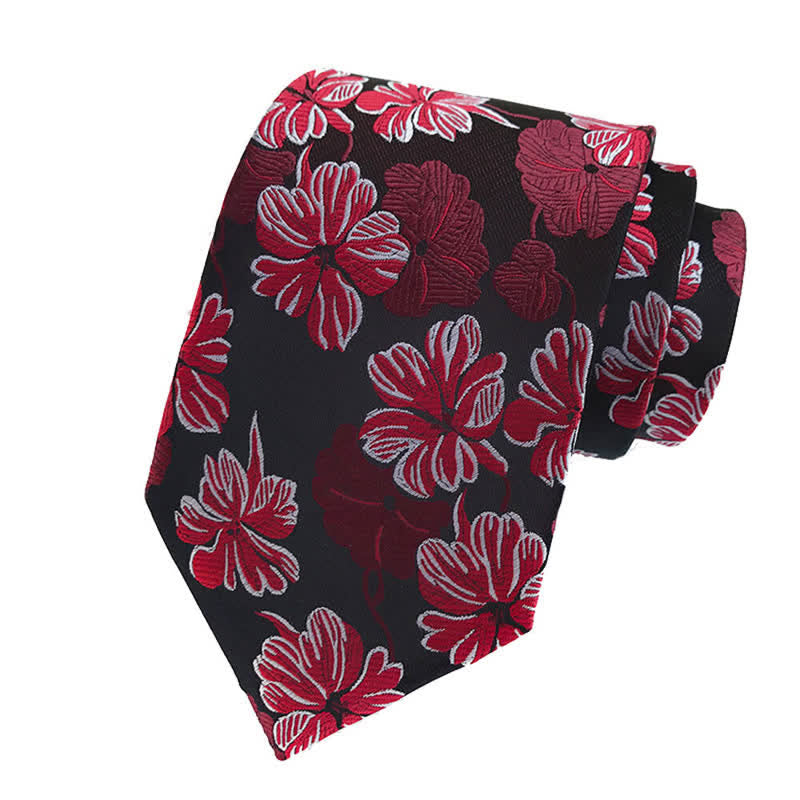 Set di 3 cravatte floreali da uomo con motivo a margherita - image 1
