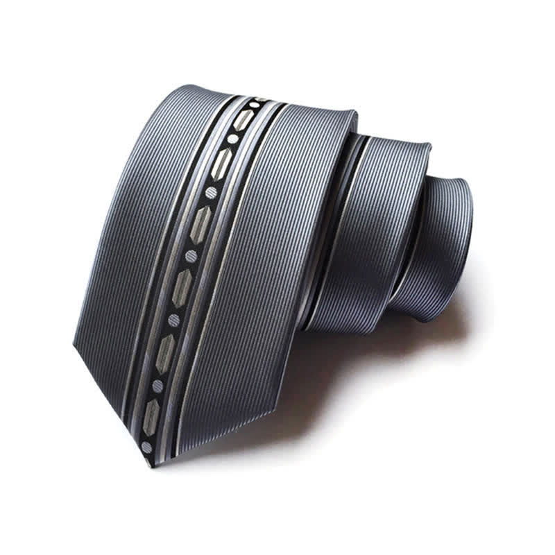 Cravatta a righe Modern Blitz Lines da uomo - Grigio - image 0