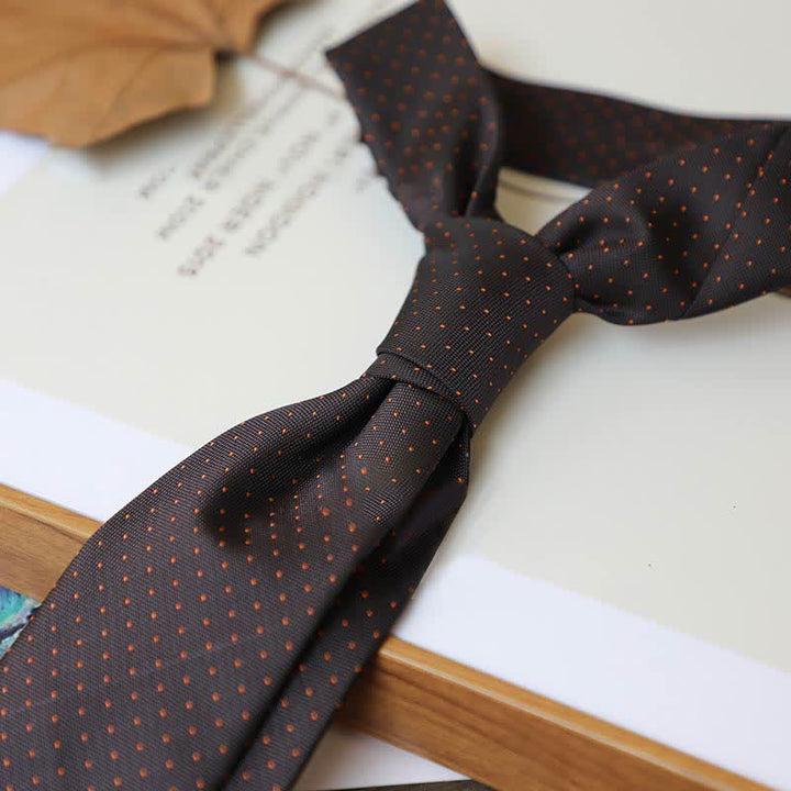 Cravatta da uomo con motivo Paisley a righe della serie Coffee Colors - Stile n. 10 - image 13