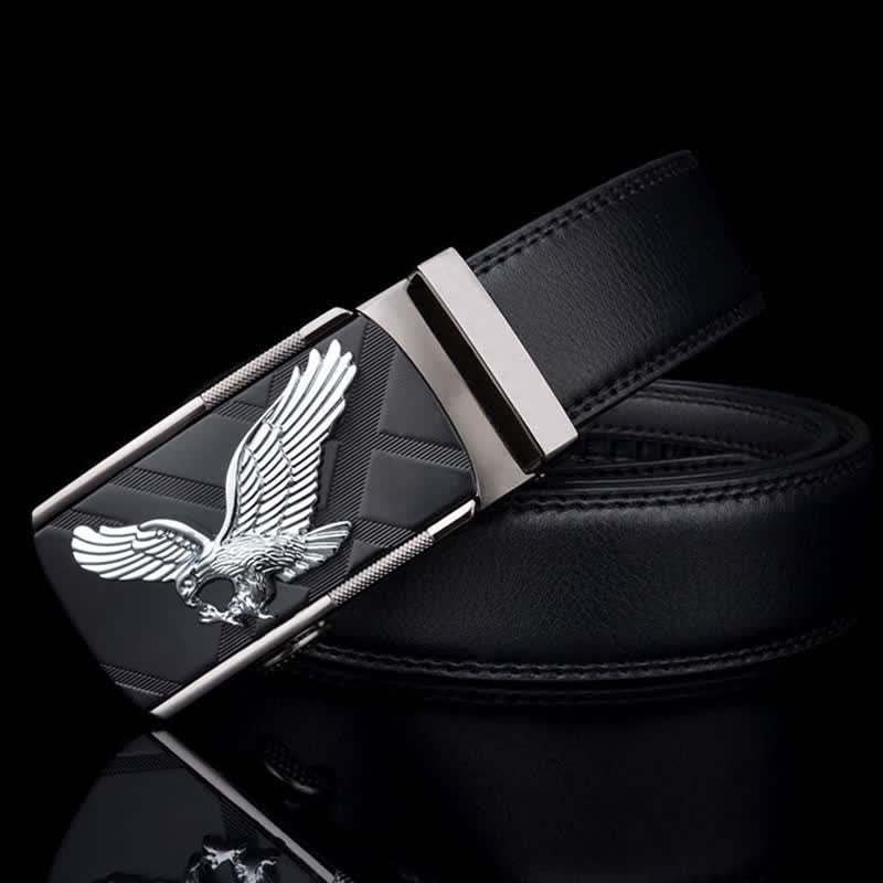 Cintura in pelle con fibbia automatica Animal Eagle da uomo - image 7