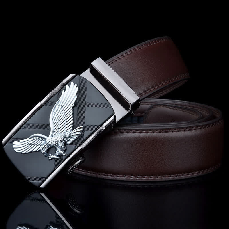 Cintura in pelle con fibbia automatica Animal Eagle da uomo - image 0