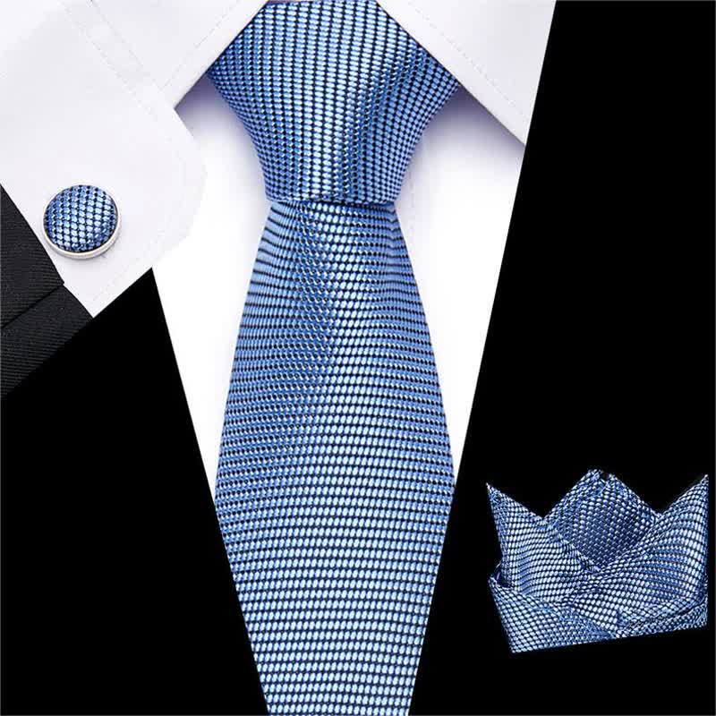 Set di 3 cravatte tinta unita da uomo LightSkyBlue - AzzurroCielo Chiaro - image 0