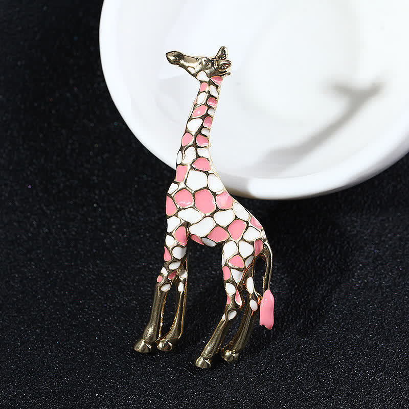 Spilla da donna a forma di giraffa in smalto lucido con motivo a cartoni animati - image 8