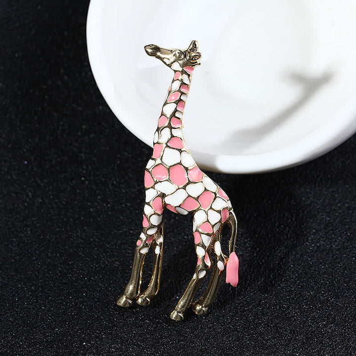 Spilla da donna a forma di giraffa in smalto lucido con motivo a cartoni animati - image 8