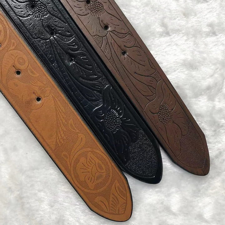 Cintura in pelle vintage Bull & Dual Eagles da uomo - image 5