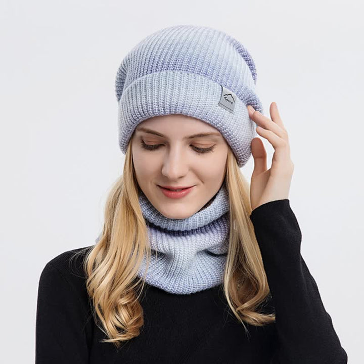 Set di 2 cappelli e sciarpe elastici con gradiente di colore - image 9