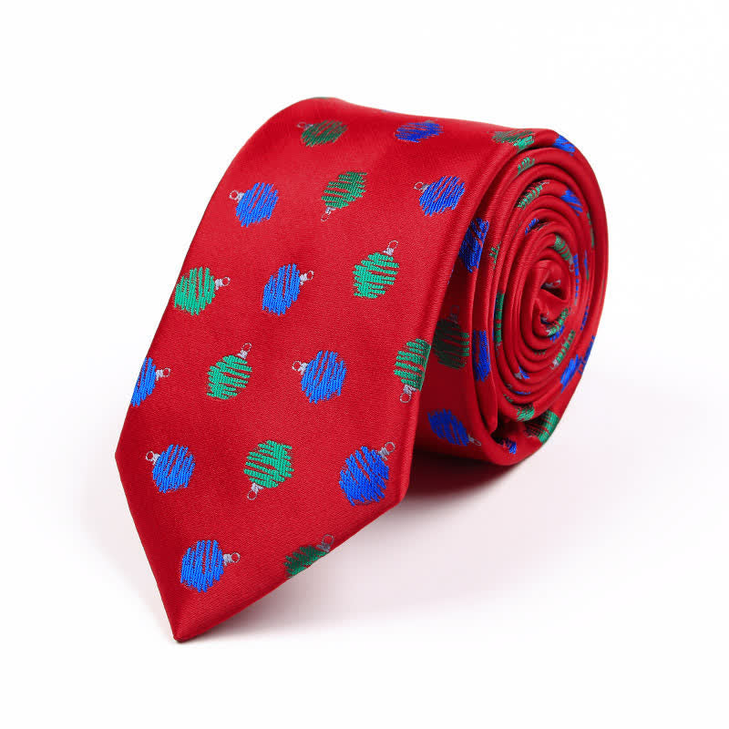Cravatta da uomo con elemento natalizio Santa Vibe - Caramella rossa - image 13
