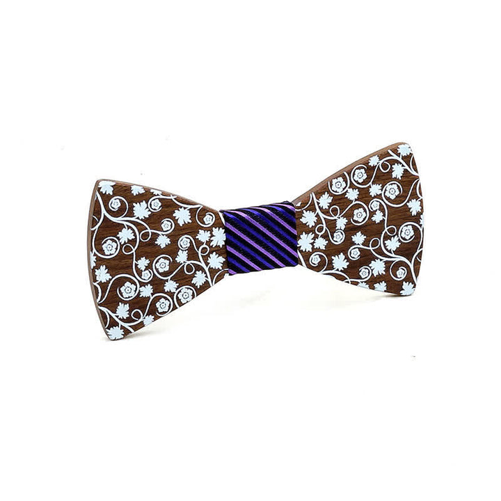 Papillon in legno con stampa floreale Kid Glorious - Viola e blu navy - image 8