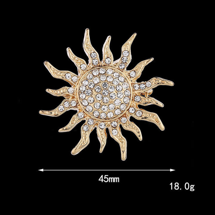 Spilla da uomo con strass a raggiera luminosa - image 4