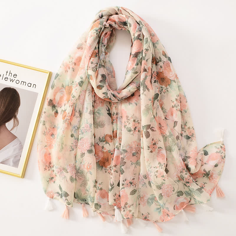 Sciarpa sottile con nappe floreali a farfalla da donna - Stile #19 - image 24