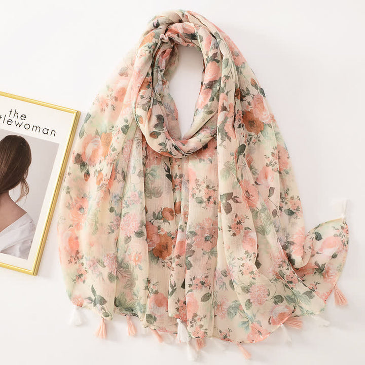 Sciarpa sottile con nappe floreali a farfalla da donna - Stile #19 - image 24