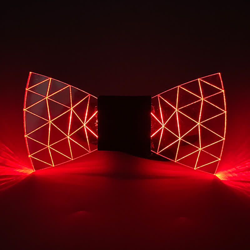 Papillon in acrilico con motivo a diamante e LED al neon a 7 colori - image 4