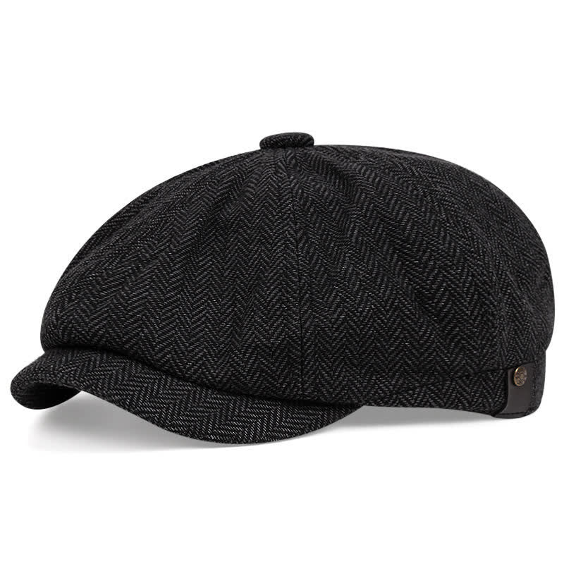 Berretto ottagonale in tweed Artist - Nero - Misura M (22"-22 7/8") - image 0