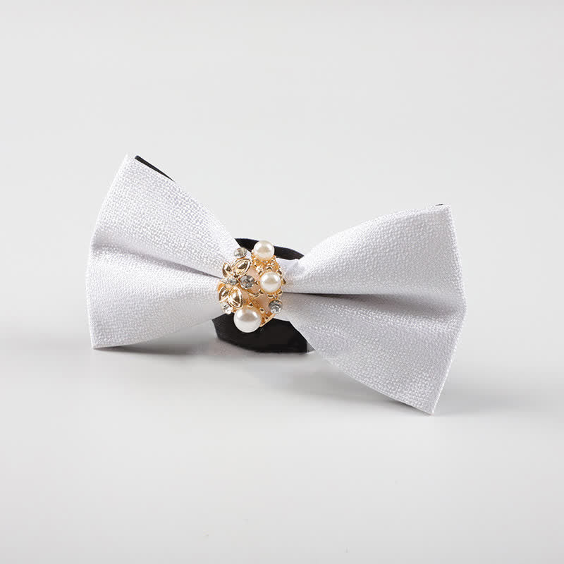 Papillon da smoking formale da uomo con perle - image 7