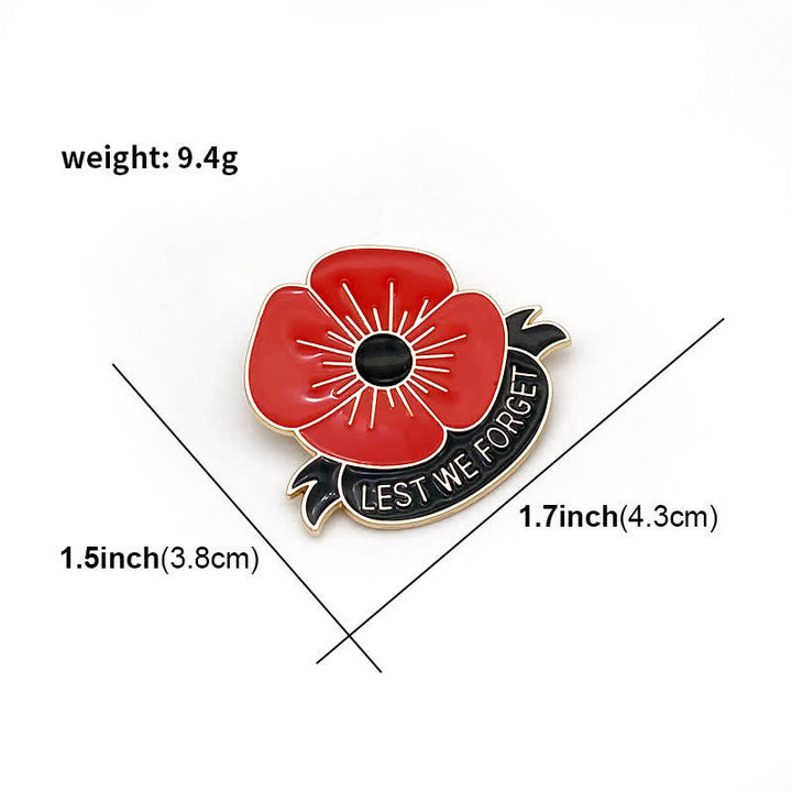 Spilla unisex Lest We Forget Poppy da 3 pezzi - image 6