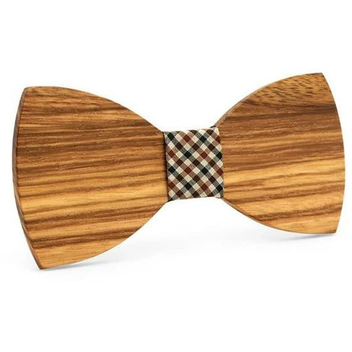 Papillon in legno con venature naturali da uomo - image 2