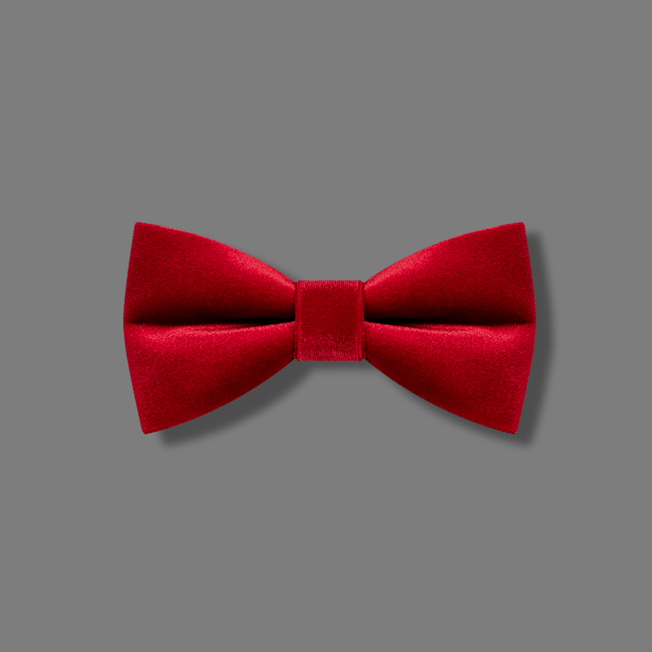 Papillon in velluto rosso brillante da uomo - Rosso brillante - image 1