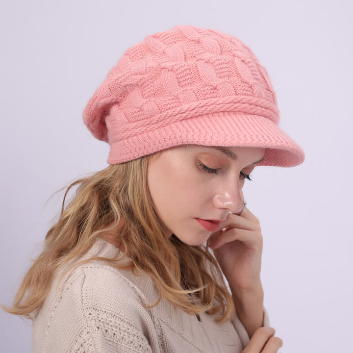 Cappello con visiera e fodera soffice e soffice da donna - image 17