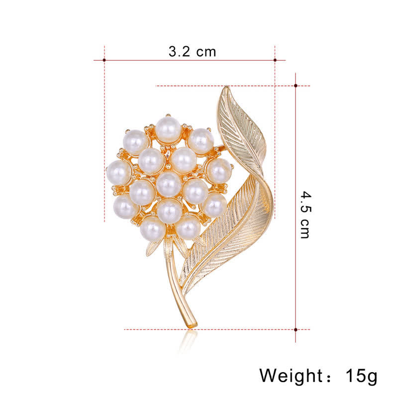 Spilla da donna con perle e fiori freschi - image 5