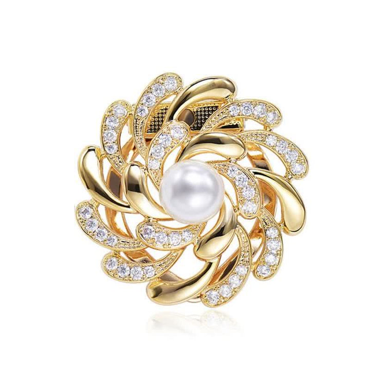 Spilla con fibbia floreale a forma di crisantemo da donna - image 2