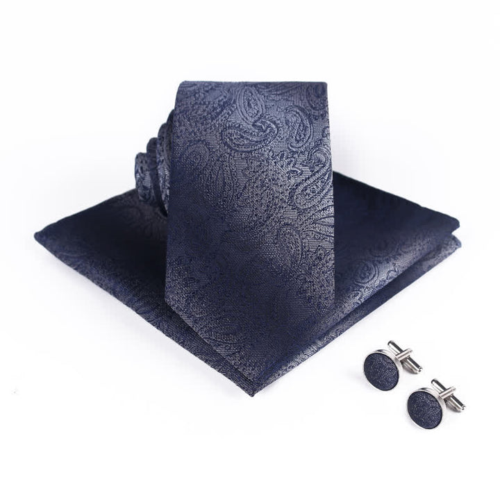 Set di 3 cravatte da uomo con motivo Paisley sfumato - Marina Militare - image 0