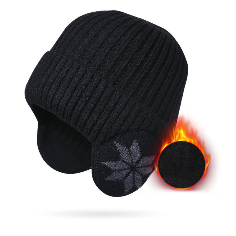 Cappello invernale unisex caldo e spesso lavorato a maglia - Nero - Regolabile (21 5/8"-23 5/8") - image 8