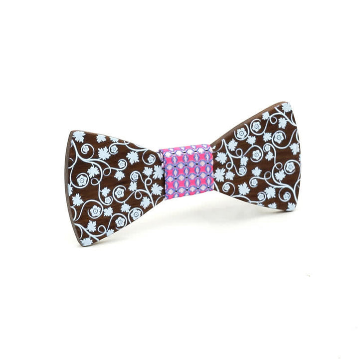 Papillon in legno con stampa floreale Kid Glorious - Grafica rosa - image 5