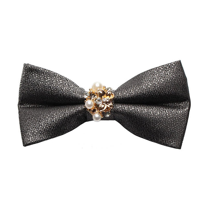 Papillon da smoking formale da uomo con perle - Grigio - image 2