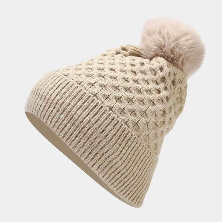 Set di 3 cappelli, sciarpe e guanti lavorati a maglia incrociati da donna - image 1