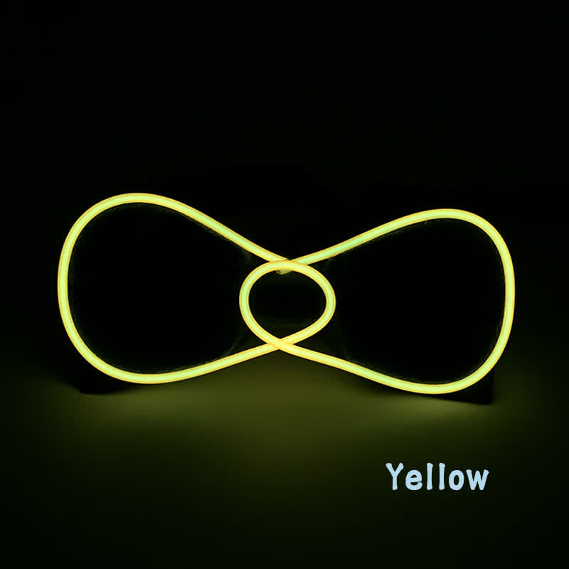 Papillon luminoso a LED rotondo lampeggiante - Giallo - image 1