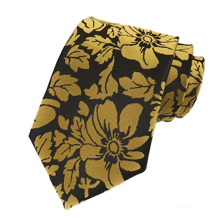 Set di 2 cravatte floreali da uomo con foglie da giardino - image 1