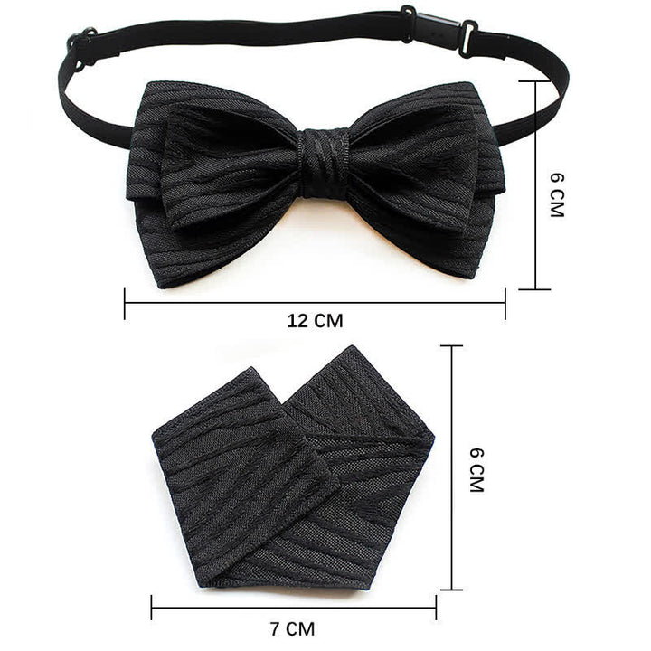 Set di 2 papillon a righe plissettate da uomo - image 12