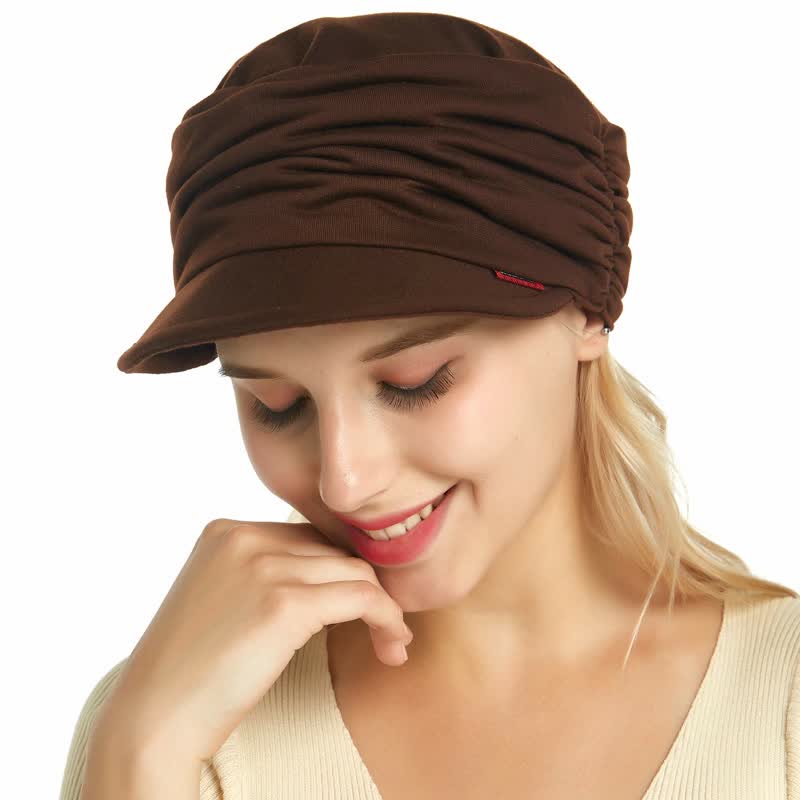 Cappello da baseball plissettato con tesa morbida da donna - image 11