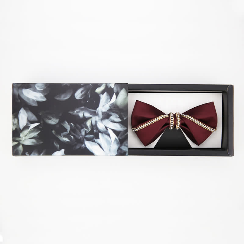 Papillon elegante a catena da uomo con fazzoletto da taschino - image 2
