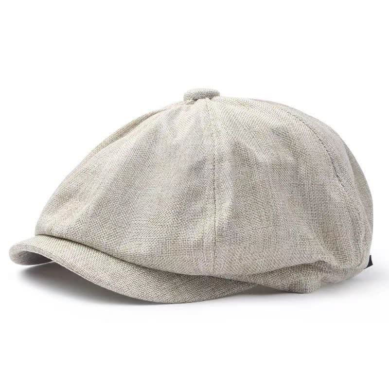 Berretto ottagonale in lino traspirante casual - Beige - Regolabile (circa 21 5/8"-23 5/8") - image 9