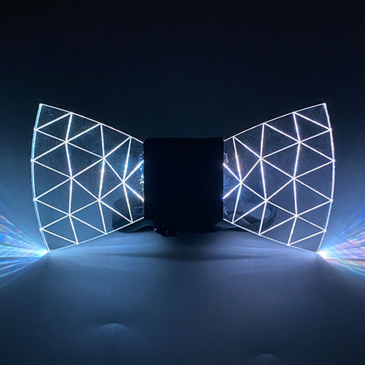 Papillon in acrilico con motivo a diamante e LED al neon a 7 colori - image 7