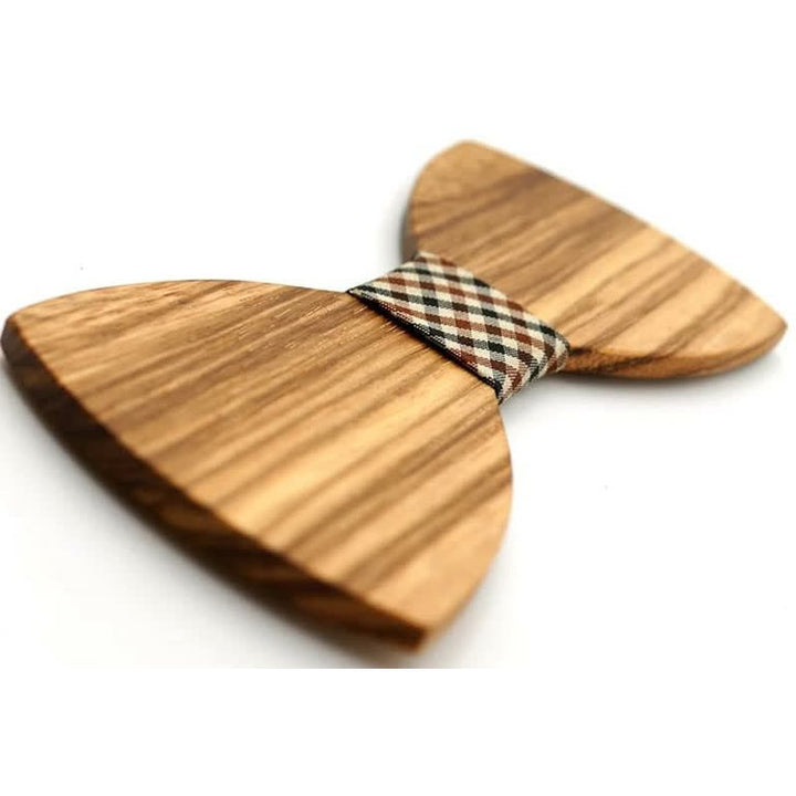 Papillon in legno con venature naturali da uomo - image 4
