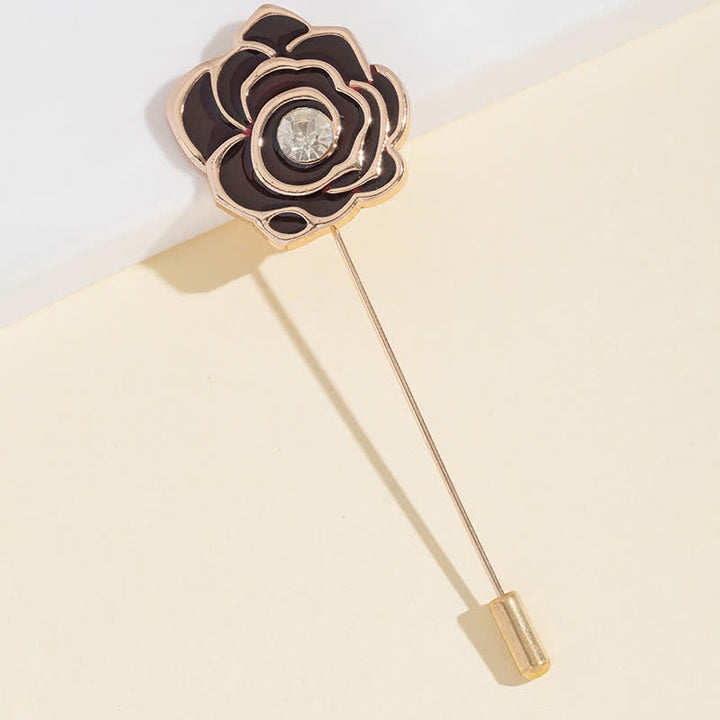Spilla da donna con fiore di rosa nera - image 2