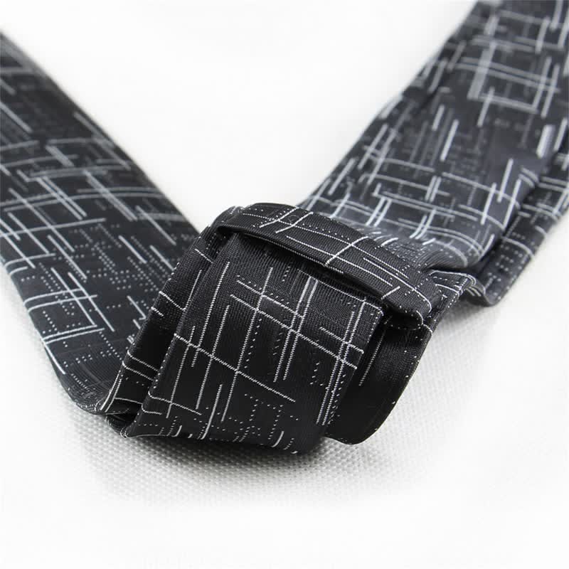 Cravatta sottile da uomo, moderna e alla moda, con linee abbaglianti - image 2