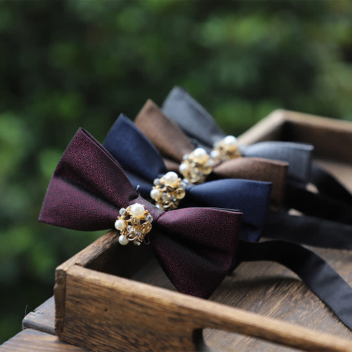 Papillon da smoking formale da uomo con perle - image 16