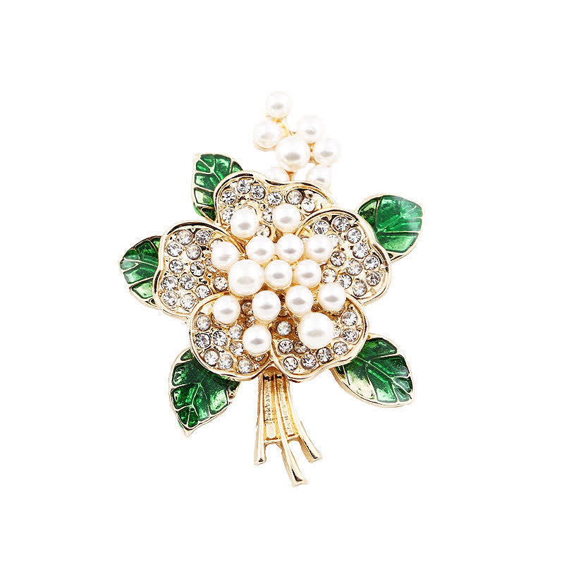 Spilla floreale con stami di perle da donna - image 6