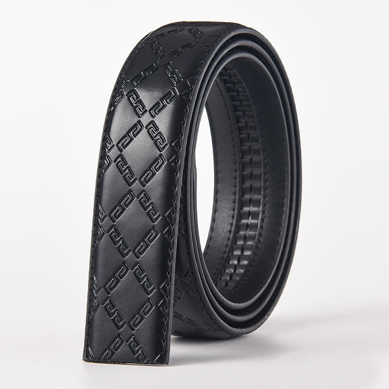 Cintura in pelle con fibbia automatica a forma di testa di tigre fai da te da uomo - Tigre - Cintura modello diamante nero (40) - image 6