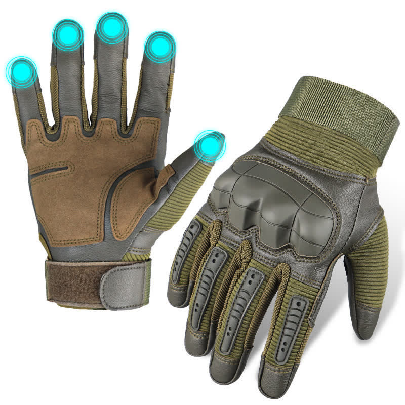 Guanti tattici touch screen per lavori operativi - Verde militare - Grande - image 9