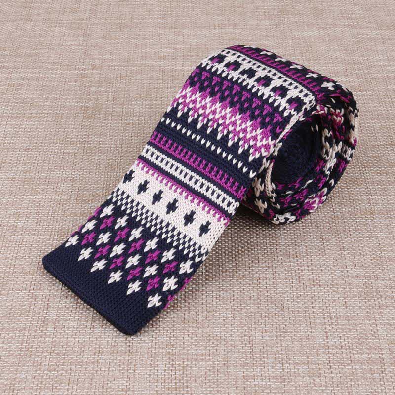 Cravatta sottile esotica in maglia da uomo - Stile n. 10 - image 12