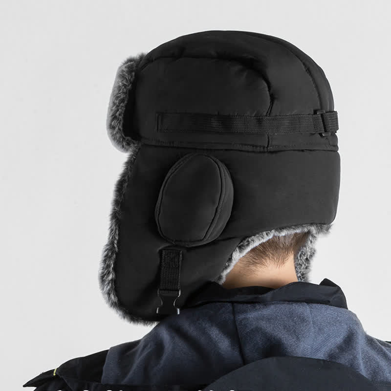 Cappello da aviatore unisex per esterni con pelliccia sintetica - image 4