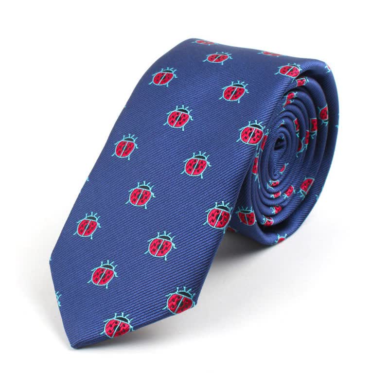 Cravatta da uomo con simpatici motivi dei cartoni animati - Coccinella blu - image 15