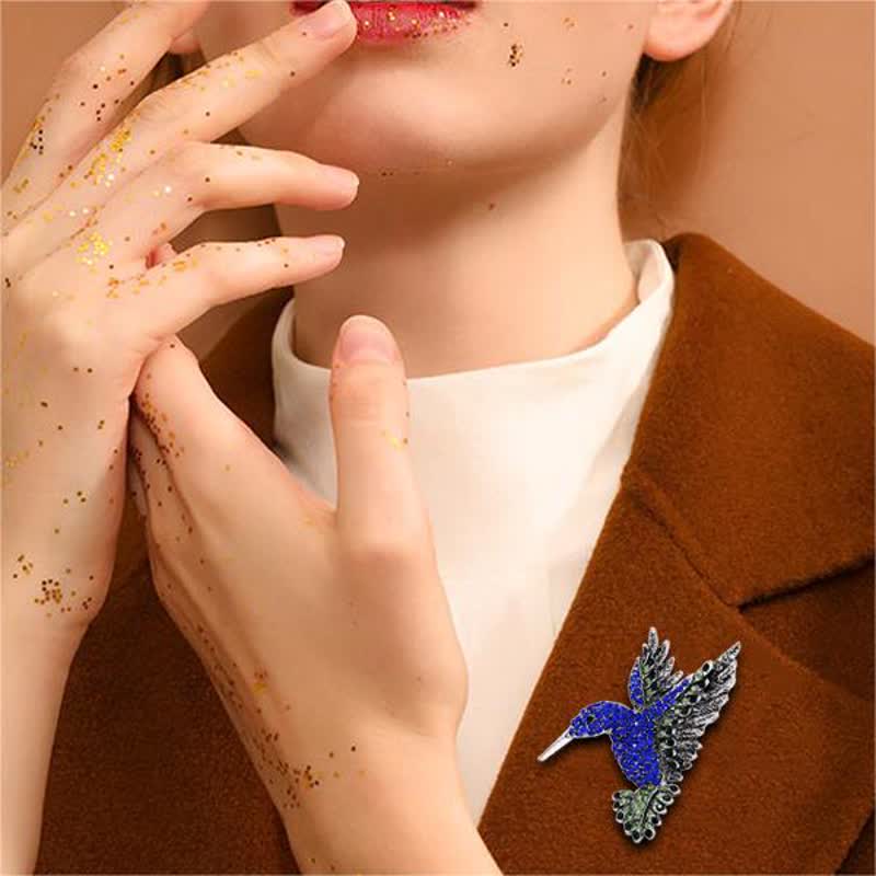 Spilla con strass a forma di colibrì da donna - image 2
