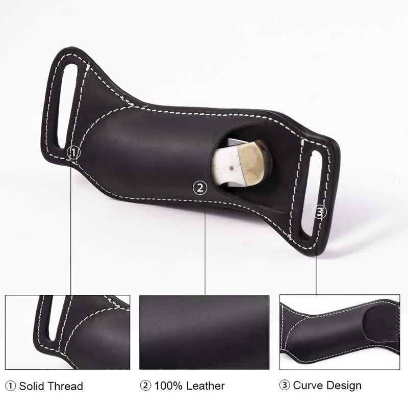 Borsa da cintura con fodero in pelle per coltello pieghevole Curve - image 6