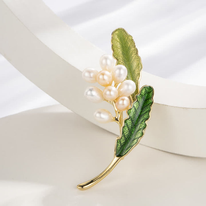 Spilla da donna in perle d'acqua dolce e gelsomino - Gelsomino - image 0